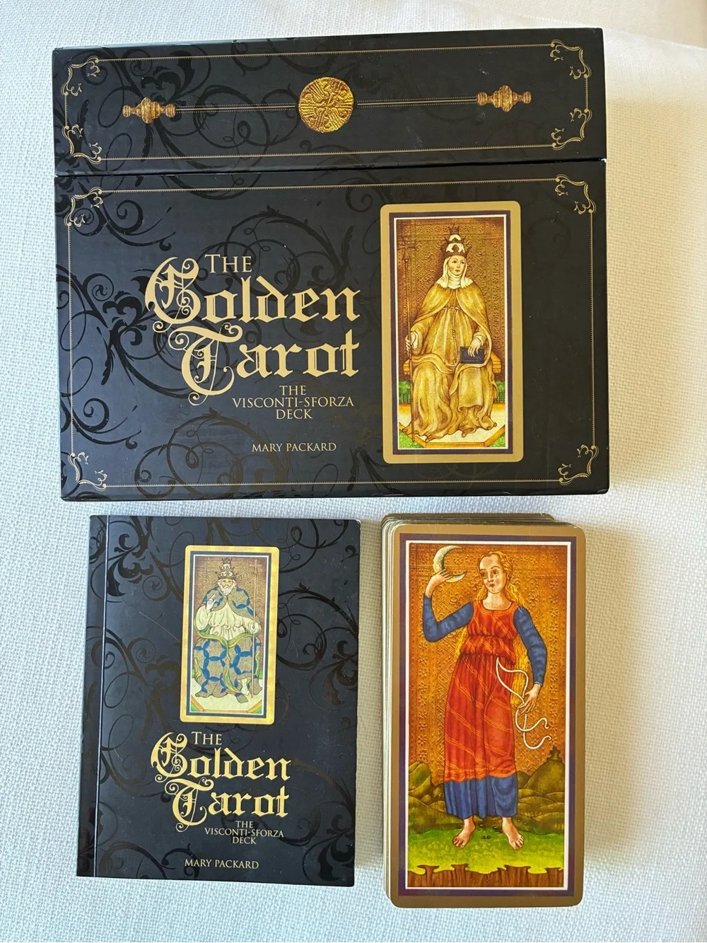 🔮 The Golden Tarot – Visconti-Sforza Deck by Mary Packard | Complete Kit